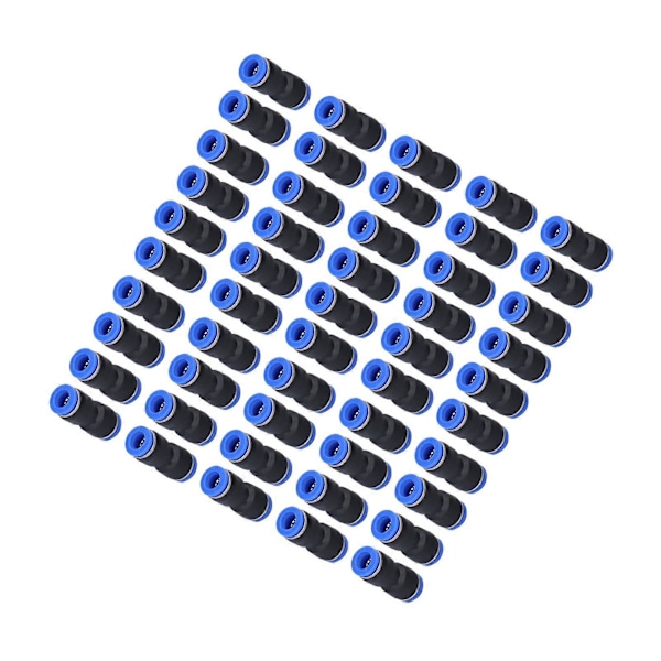 50 stk. lige pneumatisk konnektor, push-to-connect fittings udstyr til PU?8 luftslange