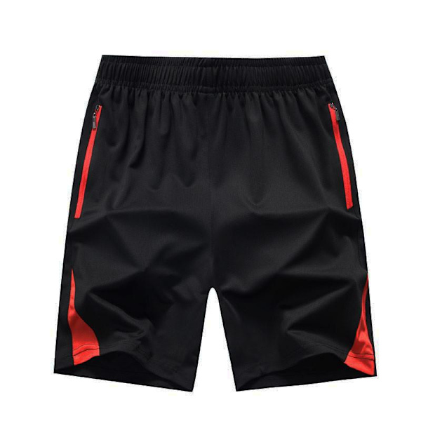 Plus Size Sportshorts Herrshorts Mesh Stretch Sommarbyxor Red L