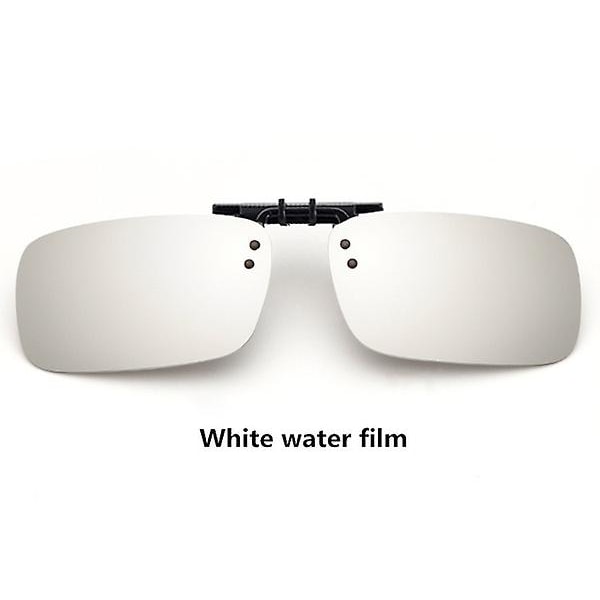 Polarized Mirrored Uv400 Lens Clip-on Flip-up solglasögon white water film