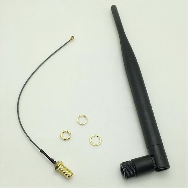 2.4G WIFI Antenne 5DBi SMA Foldeantenne 2400mhz-2500mhz Høj Gain Antenne med IPEX Forlængerkabel 2STK