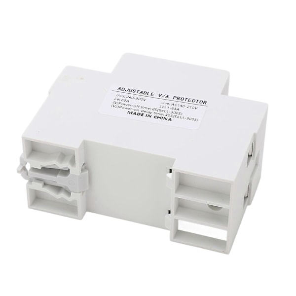 Over- og underspændingsbeskyttelsesenhed DIN-skinne Justerbar Dobbelt Display Digital Spændingsrelæ 240?300V