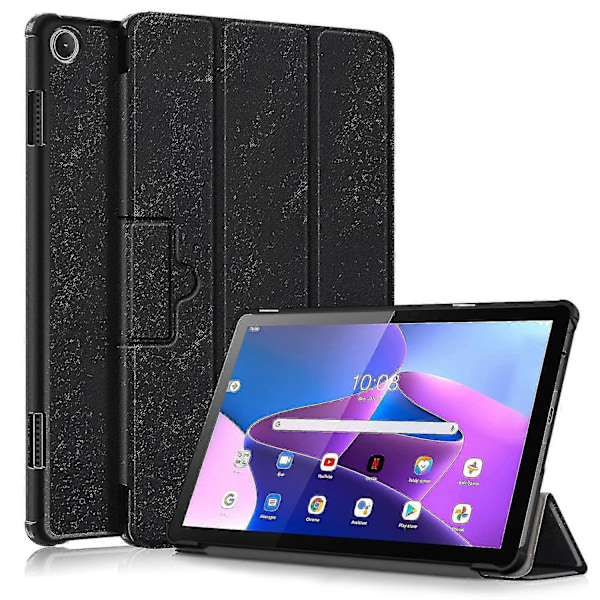 Sort Læder Smart Tablet Cover til Lenovo Tab M10 10.1 3. generation - Premium Beskyttelse
