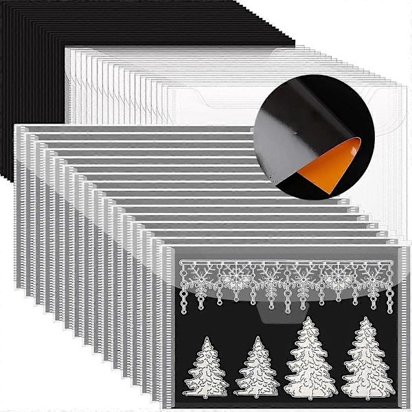 0,6 mm Stark Magnetisk Gummimatta och Förvaringspåse för Stämplar, Set för Förvaring av Dies, Scrapbooking Orange