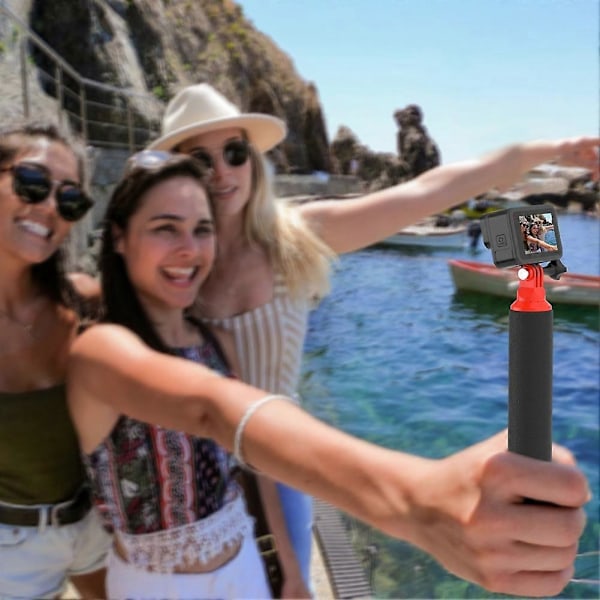 Sopii Insta Sports -kameralle Sukellus Liukumaton Kadonnutta estävä kädessä pidettävä kelluntatikku 1/4 ruuvi Selfietikku