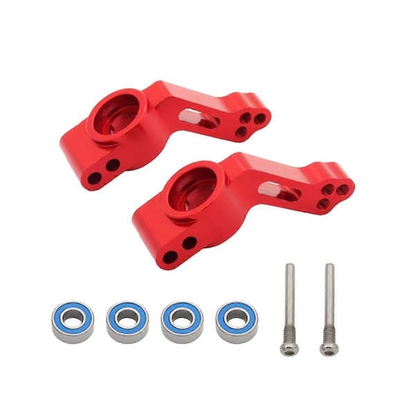 RC Bil Front C-sete Front Styrekopp Bakakselsete Kit for 1/10 Slash 2WD RC Bil Oppgraderingsdeler Rød