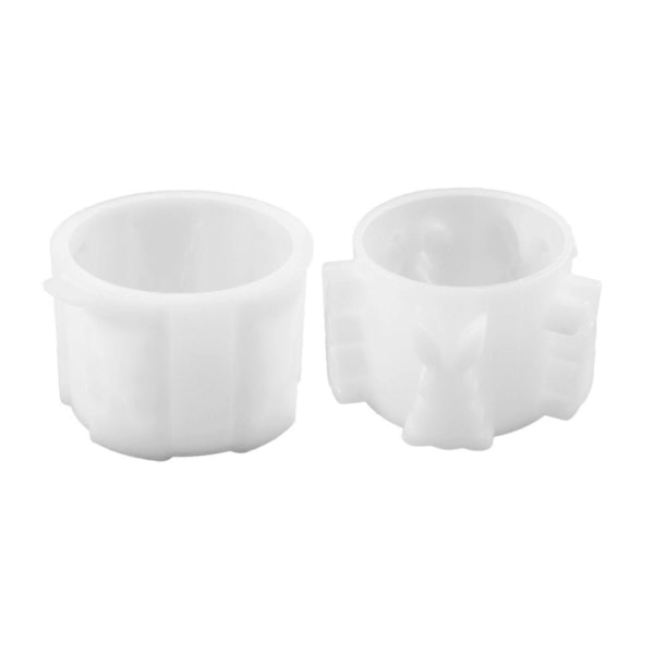 2 stk/sett Påskehare Lysestakeform Håndlaget Epoksyharpiks Støping Silikonform DIY Håndverk Kanin Lysestake Ornament Lagingsform