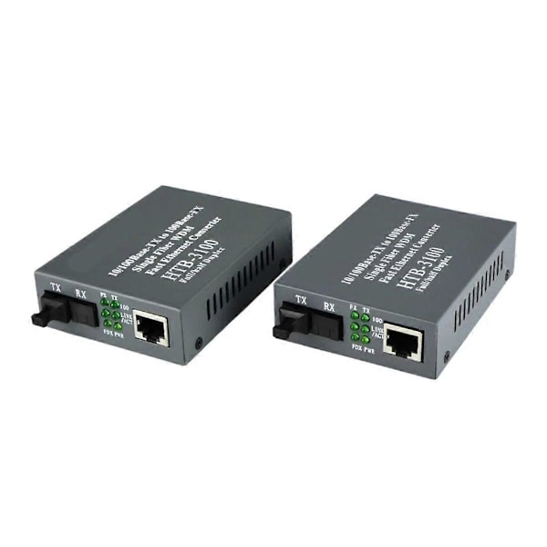 -3100 SFP Mediekonverter Optisk Fiber Single-Mode 1310/1550nm Populær Ethernet Switch WDM Mediekonverter EU Stik