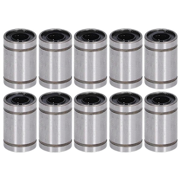 10 stk. lineær bevægelsesleje cylinder optiske akser skyder testramme reservedel ID 6 mm OD 12 mm LM6UU
