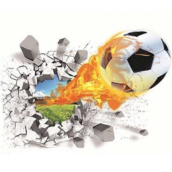 3D Fodbold Vægklistermærker Aftageligt Klistermærke Soveværelse Tapet Værelse DIY Dekoration