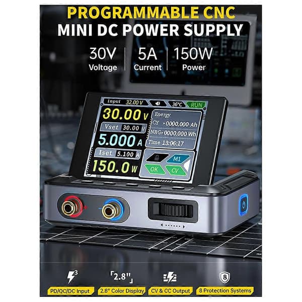 DPS-150 Laboratorie DC Strømforsyning CNC Justerbar 30V 5A Digital Display Mini Regulator Switching Strømforsyning