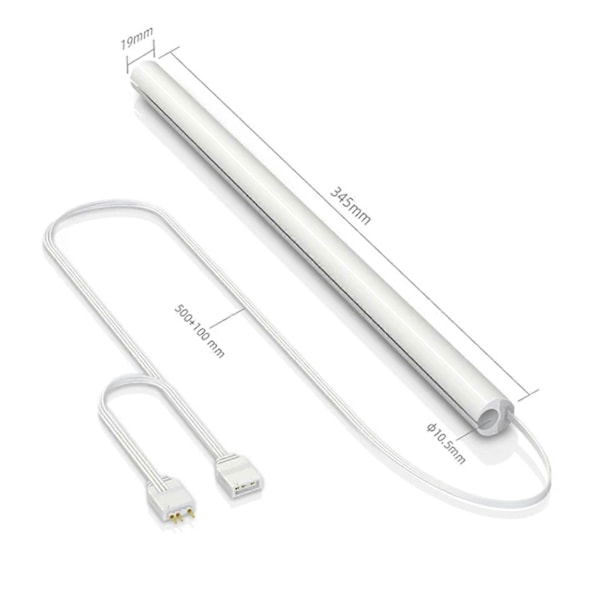 2 stk. skrivebordskabinett vannkjølingsrør adresserbart 5V 3PIN ARGB lysende datamaskinkabinett vannkjøler radiator slange DIY dekorasjon spill PC tilbehør