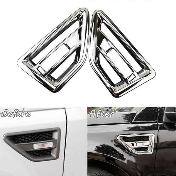 for 2008-2015 2 LR2 Krom ABS Bil Side Luftinntak Ventil Deksel Trim