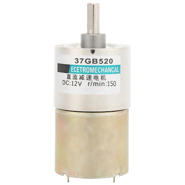 Reduksjonsmotor Mikro Hastighetsjusterbar CW/CCW DC12V for CNC Maskinverktøy XD-37GB520 150rpm/min