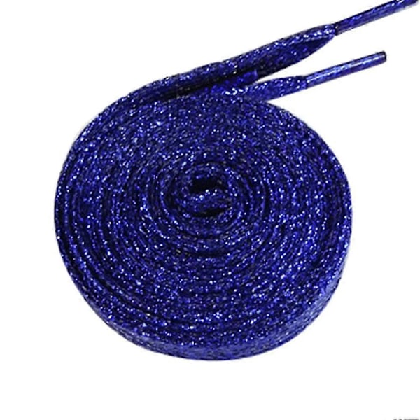 110cm Moderne Flade Glitter Farvede Sko Snørebånd Canvas Sneaker Snørebånd Snor Sky Blue