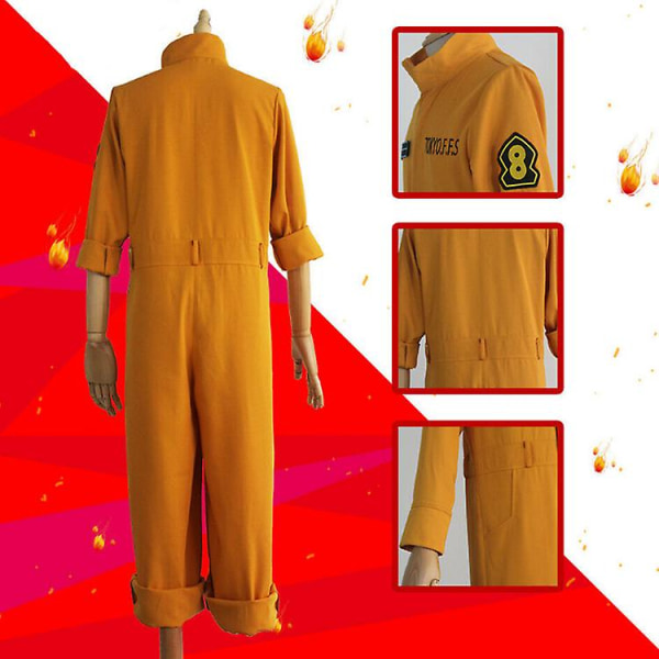 Shinra Kusakabe Cosplay Kostym Enn Enn No Shouboutai Fire Force Jumpsuit Maki Oze Cosplay Kotatsu Tamaki Party Outfit Male M