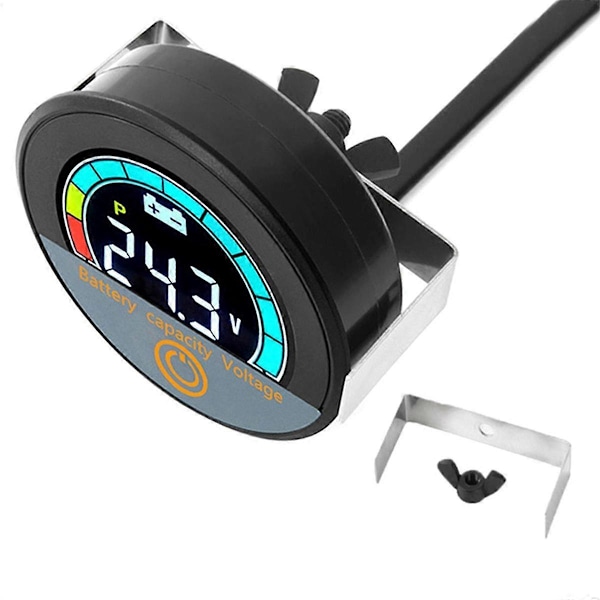 5918 DC8-100V Digital Cirkulär Voltmeter Vattentät Batterikapacitetsmätare Bilspänningsmätare Testare A