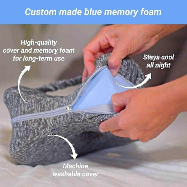Smooth Spine Pillow, Smooth Spine Alignment Pillow - Lindrar höft- och ischiasvärk, Smooth Spine Leg Pillow, 100% Ny Blue