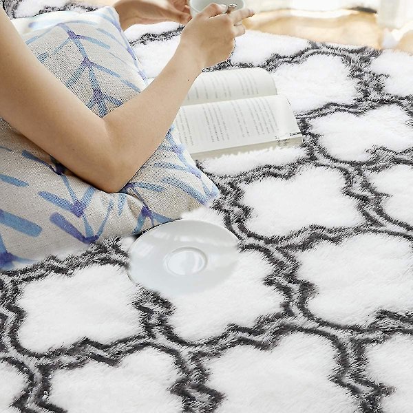 Tflycq Geometriska Mattor för Sovrum - 152 x 244 cm Luddig Ryamatta Modern Inomhus för Vardagsrum Flickor Pojkar Barnrum Studentrum Barnkammare Hem Semesterinredning Golv