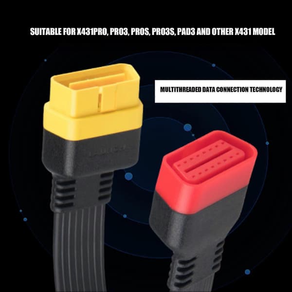 OBD2 OBDII Forlængerkabel TPU Han til Hun Diagnostisk Stik Kabel Adapter til X431