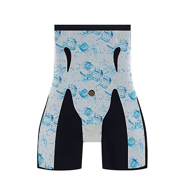 Högmidjade Tummy Control Trosor Isande Kalla Sommar Kvinnor Sömlösa Kalsonger Efter Förlossning Höftlyft Slankbyxor Kroppsshapare A-Black 2XL
