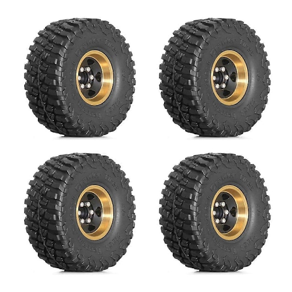 4 stk. 1.0 Messing Hjulnav til 1/18 TRX4M SCX24 RC Bil Opgraderingsdele