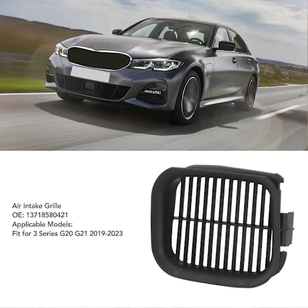 Inntaksluftgrill Sterk Beskyttelse 13718580421 Inntaksluftkanaldeksel for 3-serie G20 G21 2019 til 2023