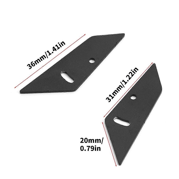 RC Metall Legering Bakvinge Halespoiler Kit for 1/10 RC TT02 TT01 HSP94123 94122 FWO6 LC PTG PTG2 Svart