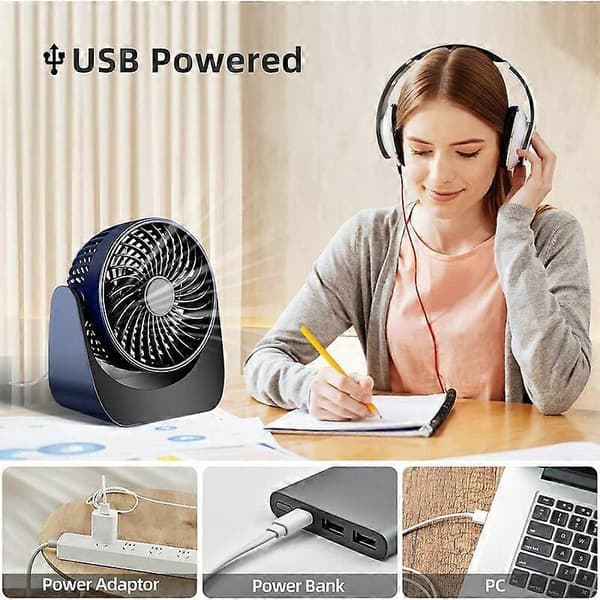 USB-vifte, liten vifte, bærbar stillegående mini USB-vifte