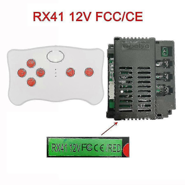 Elektrisk legetøjsbil til børn med Bluetooth-fjernbetjening, controller med blød start-funktion 2,4g Bluetooth-sender [xc] RX8 6V full set