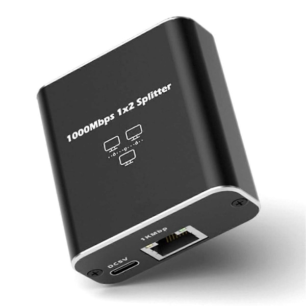 1 inn 2 ut Gigabit Ethernet Splitter 1000Mbps Høyhastighets RJ45 Nettverksforlengelseskabel Kobling Cat5/5e/6/7/8 Splitter