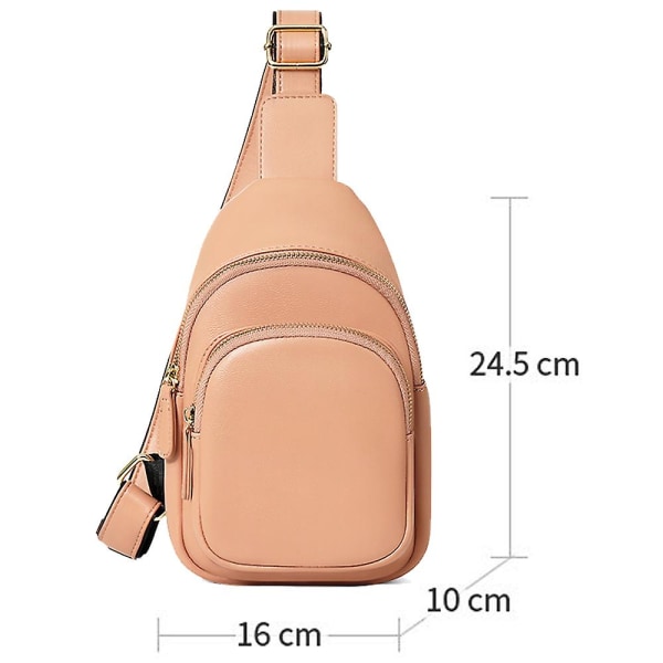 Mångsidig Mini Crossbody-väska, Enkel Pu Stor kapacitet bröstväska för damer