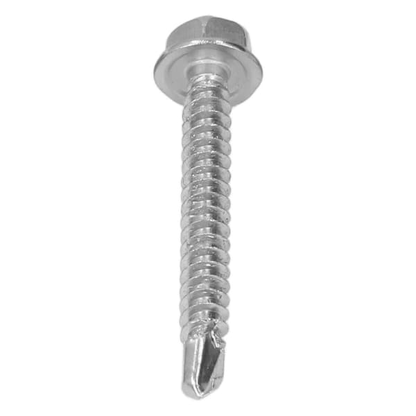 100 stk Selvborende Skrue Sortiment Sekskant Hode 410 Rustfritt Stål 4.2x38mm 4.8x38mm