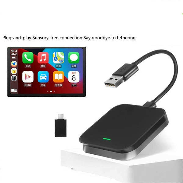 Carplay Adapter Bil Kablet til Trådløs Smart Boks Bil Sammenkobling Multi-Funktions Adapter, Sort, B
