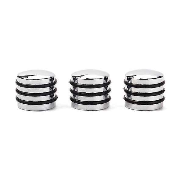 3 st O-ring volymkontrollratt med kupol för gitarr- och basdelar GD111 (Silver)