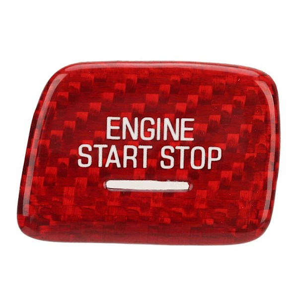 Motor Startknapp Skydd Kolfiber Startbrytare Kåpa Ersättning för C7 2013 till 2019 Röd