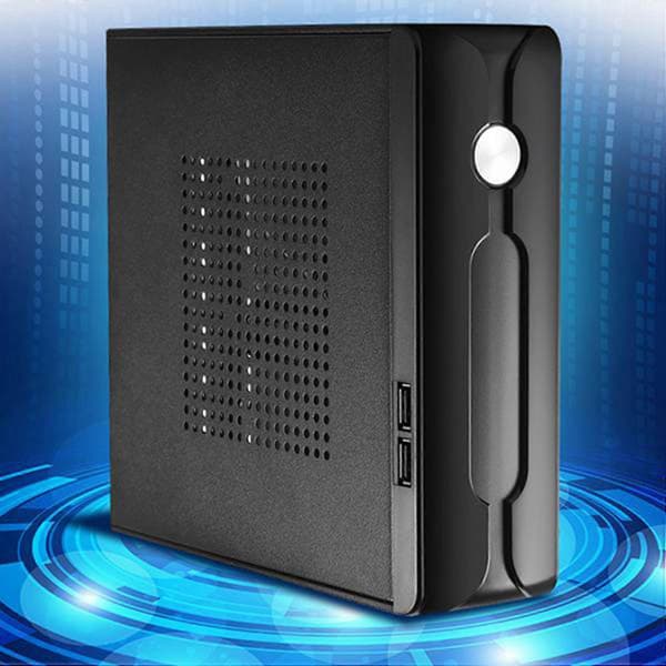 M03 HTPC ITX Chassi+84W 12V Strömförsörjningskort HTPC Chassi USB2.0 ITX Kapsling Industriellt Kontrollchassi