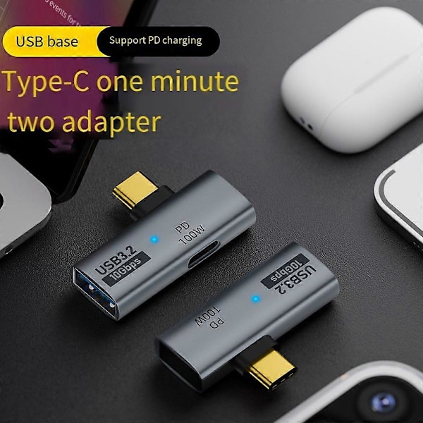 Type C -sovitin OTG 10 Gbps nopea tiedonsiirto 100 W PD-lataus USB3.2/Type-C-latausmuunnin puhelimelle