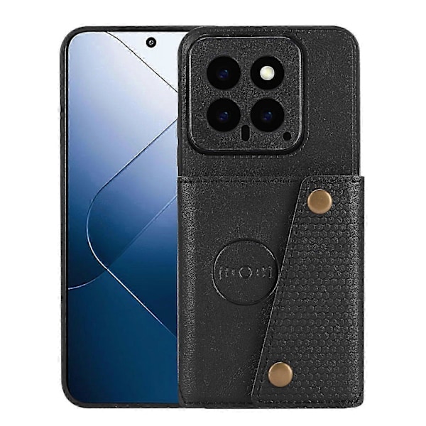 Xiaomi 14 -kotelo korttipidikkeellä PU-nahkapäällysteinen TPU-tukijalka puhelinkotelo s20241212820 Style A