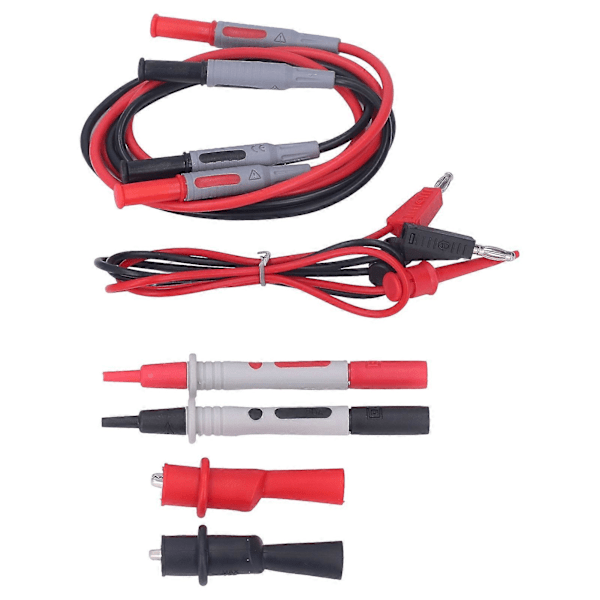 Multimeter Test Kit Anslutningskablar Testkrokar Krokodilklämmor Mätspetsar Prober Set