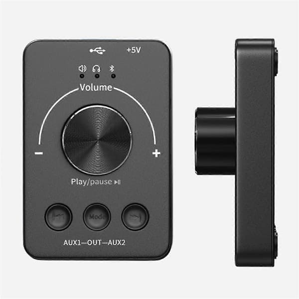 USB Volumenkontrolknap Multimedie Computerhøjttaler Controller Justeringsknap One-Key Mute Bluetooth med Afspil Pause Skip