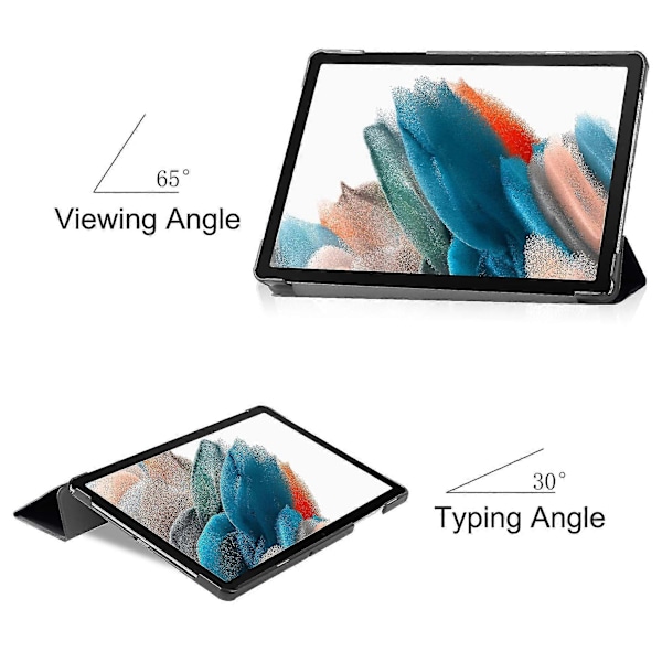 För Samsung Galaxy Tab A9+ Trefaldigt Ställ Tablet Fodral PU Läder Mönstertryck Smart Skyddande Omslag Don t Touch Me