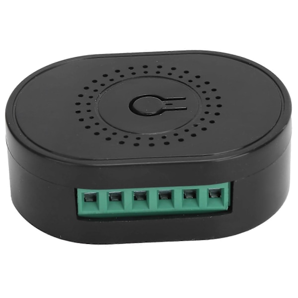 Mini 433MHZ Tidsstyrt Dobbel Kontroll Bryter 16A På/Av Kontroller Bryter for Hjem 85-250V (Svart)