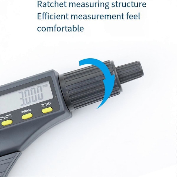 Digital Mikrometer, Professionelle Tomme/Metriske Måleværktøjer 0,00005 tommer/0,001 mm Opløsning Tykkelsesmåler