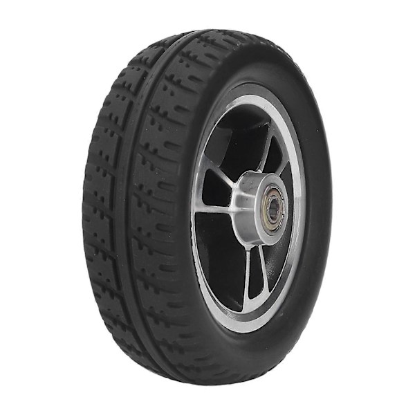 6in Rullestolhjul Lett Solid Aluminiumslegering Nav Stille Sklisikker Sikker PU Solid Hjul Erstatning