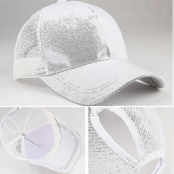 Simpel Truckerkasket Unisex Justerbar Mesh Baseball Reklame Forskellige Farver White