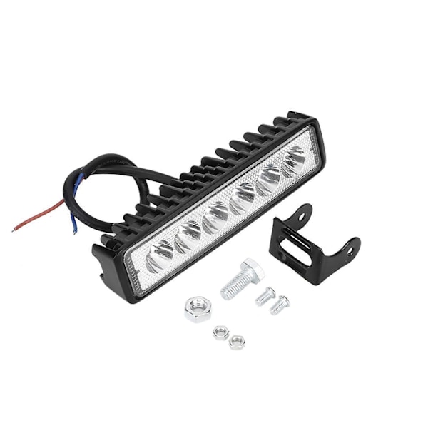 12V 18W 6 LED Bar Arbeidslampe Kjørelys Kjøretøymodifikasjon IP67 Svart
