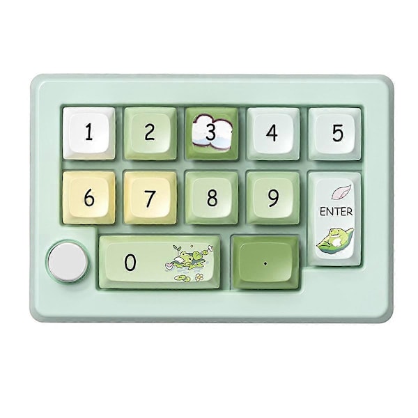 Tre-läges Hot-Swappable Digital Mekaniskt Tangentbord Makro Definition RGB Gaming Mekanisk Knappsats Ratt Hårdvara Grön