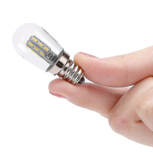 Led-lamppu E12 lasikuvulla ompelukoneeseen ja jääkaappiin warm white