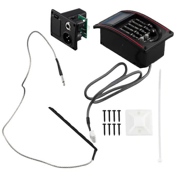 LC-5 5-bands gitarrpickup EQ equalizer akustisk gitarr preamp EQ equalizer tuner piezo keramisk pickup
