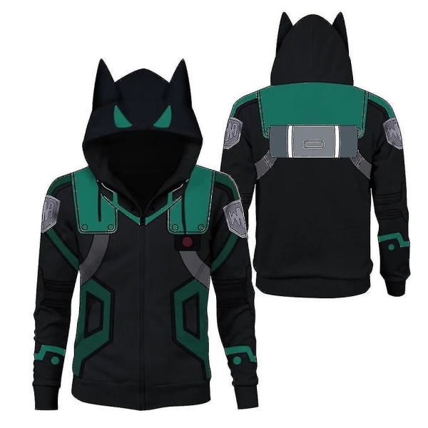 My Hero Academia Midoriya Izuku Deku Kostymjacka Vuxen unisex huvtröja Sweatshirts A Xxl